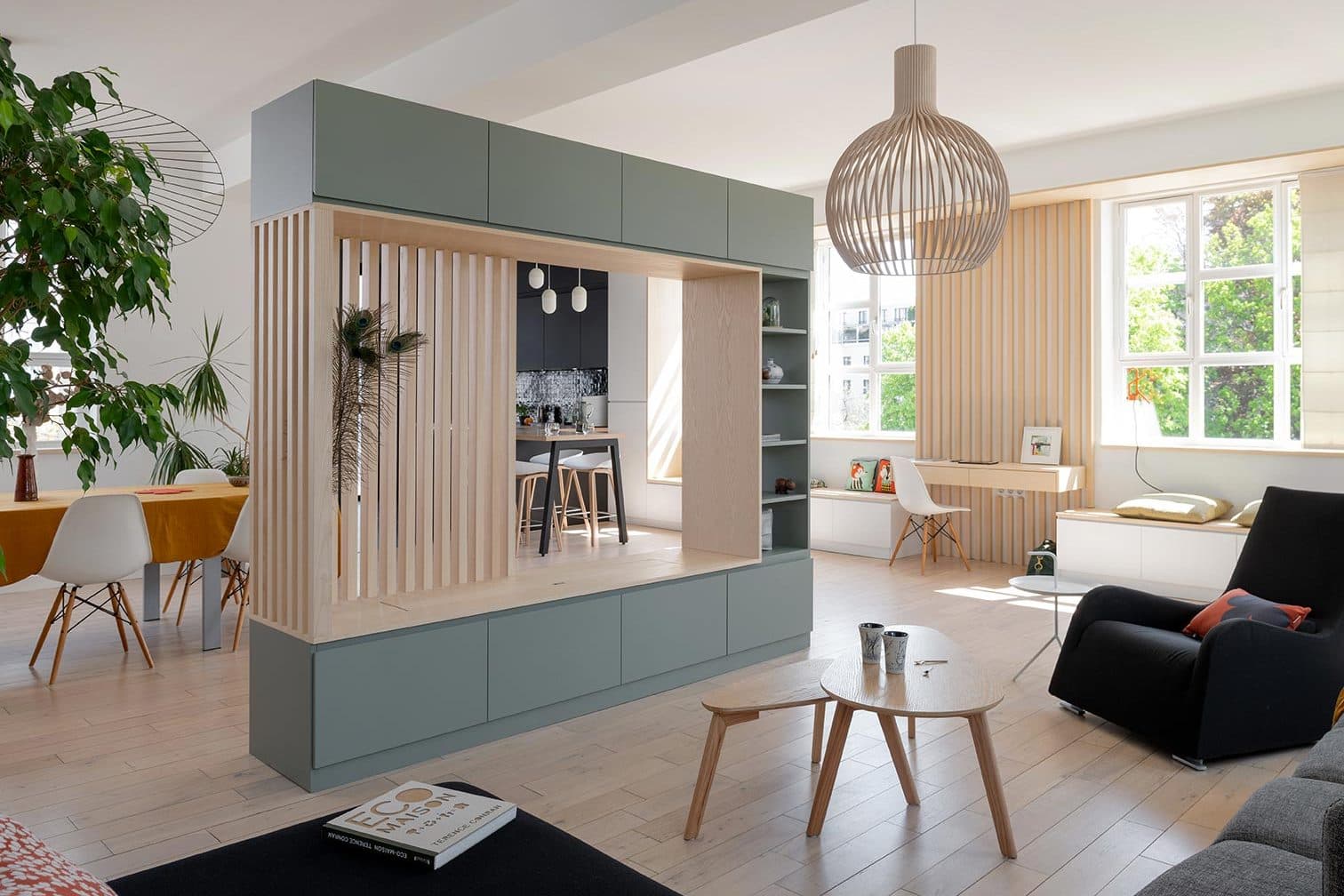 Salon et module central de rangement