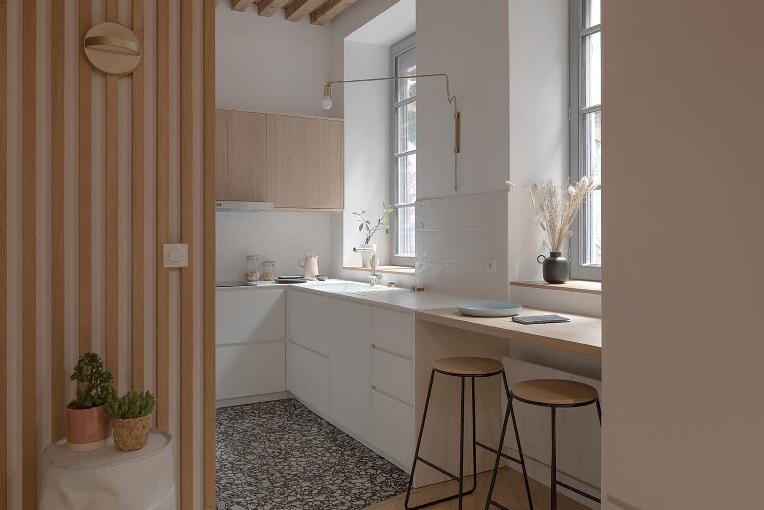 Cuisine ouverte sur la pièce à vivre